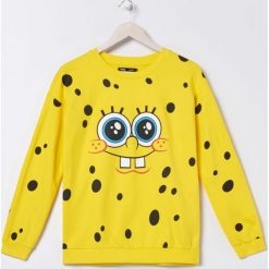 Bluza Spongebob - Żółty. Żółte bluzy damskie Sinsay, s, bez wzorów, bez rękawów, bez kaptura. Za 59,99 zł.