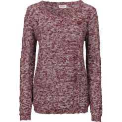 Kardigany damskie: Sweter rozpinany, długi rękaw bonprix czerwony klonowy
