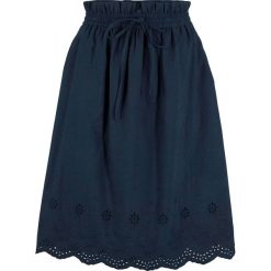 Spódnica bawełniana w ażurowy wzór bonprix czarny. Czarne spódniczki damskie bonprix, bez wzorów, z bawełny. Za 99,99 zł.