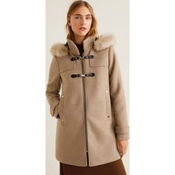 Mango - Płaszcz Woolperk. Brązowe płaszcze damskie marki Mango, s, z poliesteru. Za 399,90 zł.