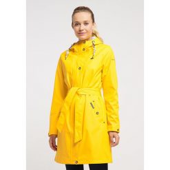 Płaszcz przeciwdeszczowy w kolorze żółtym. Żółte kurtki damskie Schmuddelwedda Woman, m, w paski, z tkaniny. W wyprzedaży za 349,95 zł.