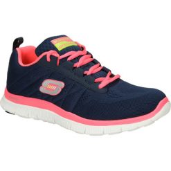 Sportowe skechers 11729. Niebieskie buty sportowe damskie Skechers, bez wzorów, z materiału, eleganckie. Za 329,99 zł.