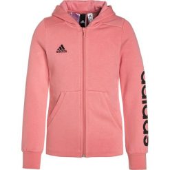 Adidas Performance LINEAR Bluza rozpinana tactile rose/black. Pomarańczowe bluzy chłopięce adidas Performance, z bawełny. W wyprzedaży za 125,30 zł.