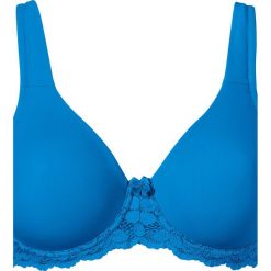 Biustonosz t-shirt bonprix niebieski oceaniczny. Niebieskie biustonosze bonprix, w koronkowe wzory, z koronki. Za 54,99 zł.