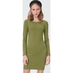 Mini sukienka z dekoltem na plecach - Khaki. Brązowe sukienki damskie Sinsay, s, mini. Za 29,99 zł.