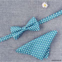 Poszetki męskie: Puntella. Mucha + poszetka w kropki