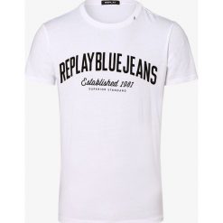 Replay - T-shirt męski, biały. Białe t-shirty męskie Replay, s, z nadrukiem, z bawełny, bez kołnierzyka. Za 99,95 zł.