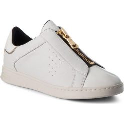 Sneakersy GEOX - D Jaysen A D841BA 08554 C1000 White. Białe półbuty damskie Geox, bez wzorów, ze skóry ekologicznej, bez obcasa, na płaskiej podeszwie, bez zapięcia. W wyprzedaży za 199,00 zł.