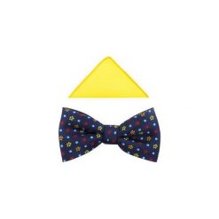 Granatowa mucha męska w kwiatki i kropki A221. Muszki męskie Modini Moda Męska, na co dzień, w kwiaty, z tkaniny, eleganckie. Za 44,55 zł.