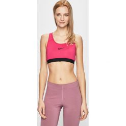 Nike - Biustonosz. Fioletowe biustonosze sportowe damskie Nike, s, z aplikacjami, z elastanu, dri-fit (nike). W wyprzedaży za 139,90 zł.
