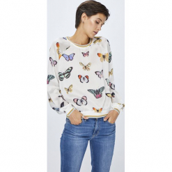 Pepe Jeans - Bluzka Aime. Białe bluzki damskie Pepe Jeans, s, bez wzorów, z poliesteru, casualowe, z okrągłym kołnierzem, bez rękawów. W wyprzedaży za 219,90 zł.