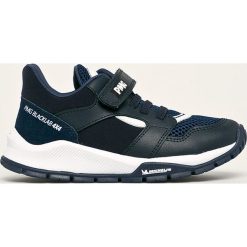 Primigi - Buty dziecięce. Niebieskie trampki chłopięce Primigi, bez wzorów, ze skóry, sportowe, bez zapięcia. Za 239,90 zł.