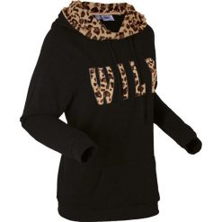 Bluzy damskie: Lekka bluza, długi rękaw bonprix czarny leo