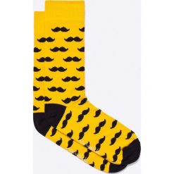 Nanushki - Skarpety Mr. Yellow Mustache. Żółte skarpetki męskie marki Nanushki, bez wzorów, z elastanu. Za 25,90 zł.