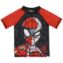 Disney Bluzka Chłopięca Pływacka Spiderman 104 Czarny/Czerwony. Czerwone bielizna chłopięca Disney, z motywem z bajki, z krótkim rękawem. Za 44,00 zł.