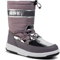 Śniegowce MOON BOOT - Jr Girl Soft Wp 34051700004 D Mauve. Różowe śniegowce dziewczęce Moon Boot, bez zapięcia. W wyprzedaży za 299,00 zł.