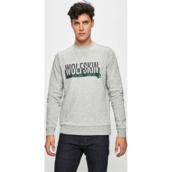 Jack Wolfskin - Bluza. Szare bluzy męskie s, z nadrukiem, z bawełny, z okrągłym kołnierzem. W wyprzedaży za 179,90 zł.