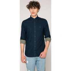 Tommy Hilfiger - Koszula. Niebieskie koszule męskie TOMMY HILFIGER, xl, bez wzorów, z bawełny, casualowe, button down, z długim rękawem. W wyprzedaży za 219,90 zł.