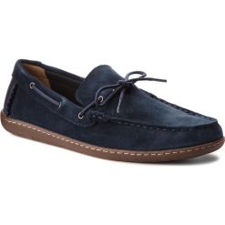 Mokasyny CLARKS - Saltash Edge 261322607 Navy Suede. Niebieskie mokasyny męskie marki Clarks, ze skóry. W wyprzedaży za 229,00 zł.
