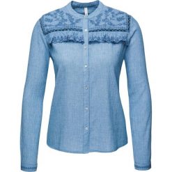 Koszula Pepe Jeans PL303331. Niebieskie bluzki damskie Pepe Jeans, s, bez wzorów, z bawełny, bez kołnierzyka, bez rękawów. W wyprzedaży za 189,00 zł.