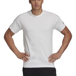 ADIDAS MUST HAVES TEE > FI6142. Koszulki męskie Adidas, xl, z aplikacjami, z bawełny, klasyczne, bez kołnierzyka, z krótkim rękawem, krótkie. Za 99,99 zł.