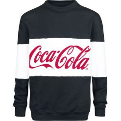 Coca Cola Stripe Bluza czarny. Czarne bluzy męskie marki Coca-Cola, l, z nadrukiem, z okrągłym kołnierzem, bez rękawów, bez kaptura. Za 164,90 zł.