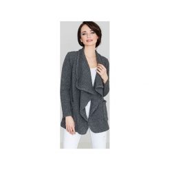 Sweter K408 Szary. Szare swetry oversize damskie marki Lenitif, l. Za 199,00 zł.