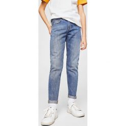Mango Kids - Jeansy dziecięce Hugo 110-164 cm. Niebieskie spodnie chłopięce marki Mango Kids, z bawełny. W wyprzedaży za 69,90 zł.