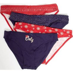 Etam - Figi Lou (4-pack). Niebieskie majtki damskie Etam, s, z bawełny. W wyprzedaży za 49,90 zł.