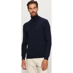 Trussardi Jeans - Sweter. Czarne swetry męskie Trussardi Jeans, s, z aplikacjami, z wiskozy, z golfem, bez kaptura. Za 369,90 zł.