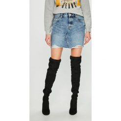 Only - Spódnica. Niebieskie spódniczki damskie ONLY, na co dzień, bez wzorów, z bawełny, mini, proste. Za 129,90 zł.