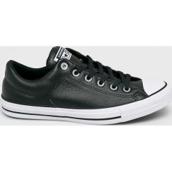 Converse - Tenisówki. Czarne trampki męskie marki Converse, ze skóry, na sznurówki. W wyprzedaży za 279,90 zł.