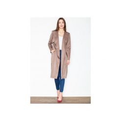 Płaszcz M427 Brąz. Brązowe płaszcze damskie pastelowe FIGL, m, eleganckie. Za 199,00 zł.