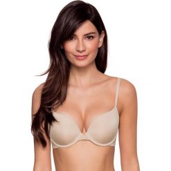 Biustonosz Michelle Push-Up. Różowe biustonosze z fiszbinami marki Dorina, z haftami. Za 64,99 zł.