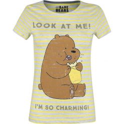 We Bare Bears I'm So Charming! Koszulka damska szary melanż/żółty. Szare koszulki damskie marki We Bare Bears, m, w paski, bez kołnierzyka, bez rękawów. Za 32,90 zł.