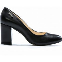 Klasyczne czółenka na obcasie - skóra naturalna - model 042 - kolor czarny lico. Czarne czółenka damskie Zapato, na co dzień, bez wzorów, z jeansu, z okrągłym noskiem, bez obcasa, na obcasie. W wyprzedaży za 179,40 zł.