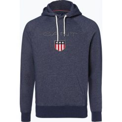 Gant - Męska bluza nierozpinana, niebieski. Niebieskie bejsbolówki męskie GANT, m, z haftami, z kapturem. Za 449,95 zł.