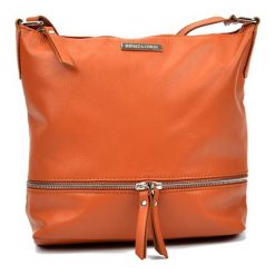 Torebki klasyczne damskie: Skórzana torebka w kolorze jasnobrązowym – (S)24 x (W)32 x (G)11,5 cm