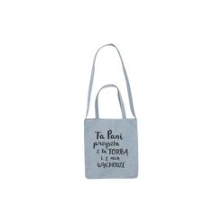 Torebka damska z printem na zakupy. Niebieskie shopper bag damskie TXM. Za 11,99 zł.