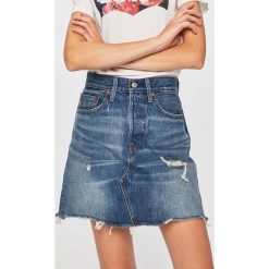 Levi's - Spódnica jeansowa. Niebieskie spódniczki damskie Levi's®, na co dzień, s, bez wzorów, z bawełny, casualowe, mini, proste. W wyprzedaży za 119,90 zł.