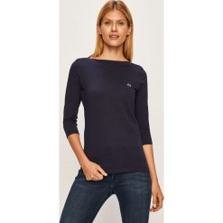 Lacoste - Longsleeve. Zielone bluzki damskie Lacoste, z elastanu. Za 289,90 zł.