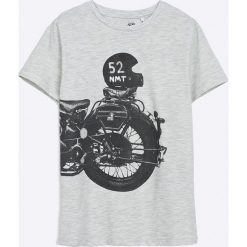 Name it - T-shirt Dziecięcy 122-158 cm. Szare t-shirty chłopięce marki Name it, z nadrukiem, z elastanu, z okrągłym kołnierzem. Za 49,90 zł.