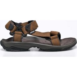 Teva - Sandały. Pomarańczowe kapcie męskie marki Teva, ze skóry. Za 399,90 zł.