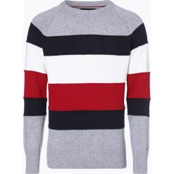 Tommy Hilfiger - Sweter męski, szary. Szare swetry klasyczne męskie TOMMY HILFIGER, l, w paski, z bawełny. Za 549,95 zł.