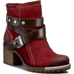 Buty zimowe damskie: Botki FLY LONDON – Lok P143274028 Wine/Dk. Brown