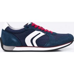 Geox - Buty. Niebieskie halówki męskie marki Geox, ze skóry, na sznurówki. W wyprzedaży za 249,90 zł.