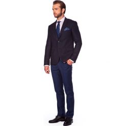 Marynarka Granatowa Uppsala. Czarne marynarki męskie slim fit LANCERTO, w kolorowe wzory, z tkaniny. W wyprzedaży za 299,90 zł.