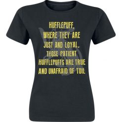 Bluzki asymetryczne: Harry Potter Hufflepuff Koszulka damska czarny