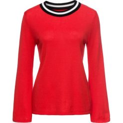 Sweter bonprix czerwono-czarno-biały. Szare swetry klasyczne damskie marki Mohito, z kontrastowym kołnierzykiem. Za 54,99 zł.