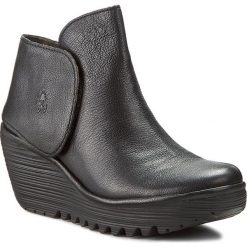Botki FLY LONDON - Yogi P500046008 Black. Czarne buty zimowe damskie Fly London, z materiału. W wyprzedaży za 319,00 zł.